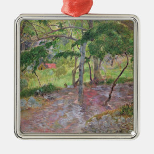 Tropical Landscape, Martinique, 1887 Metal Tree Decoration