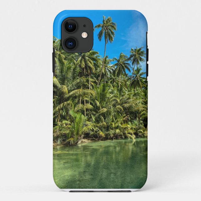 Tropical landscape, philippines, Kawasan falls Case-Mate iPhone Case (Back)