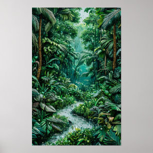 Tropical landscape poster