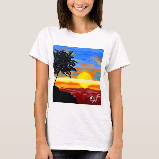 tropical landscape T-Shirt (Front)