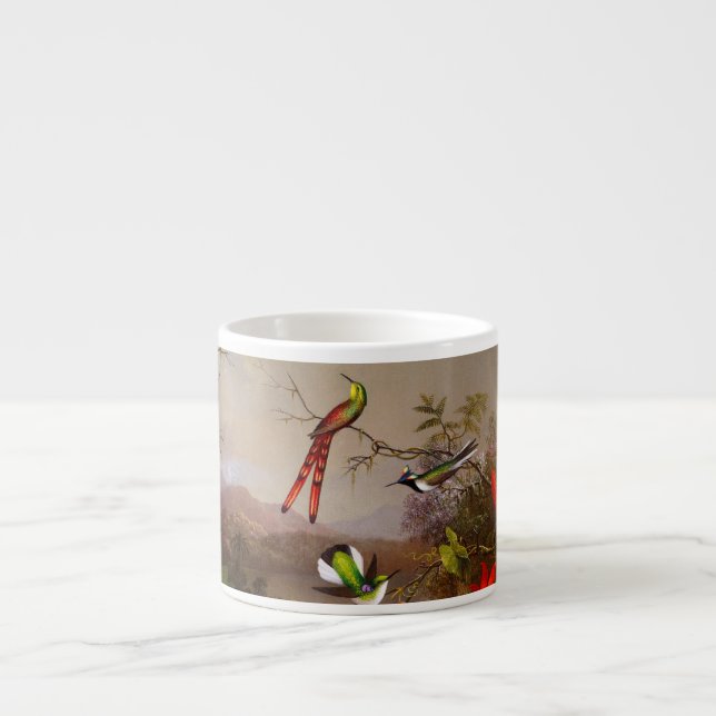 Tropical Landscape with Ten Hummingbirds Heade Espresso Cup (Front)