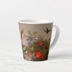 Tropical Landscape with Ten Hummingbirds Heade Latte Mug