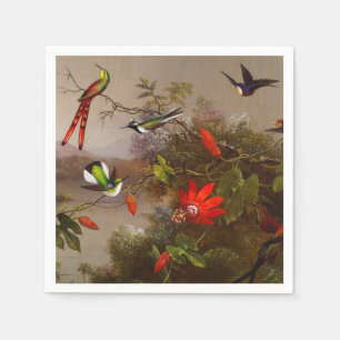 Tropical Landscape with Ten Hummingbirds Heade Napkin
