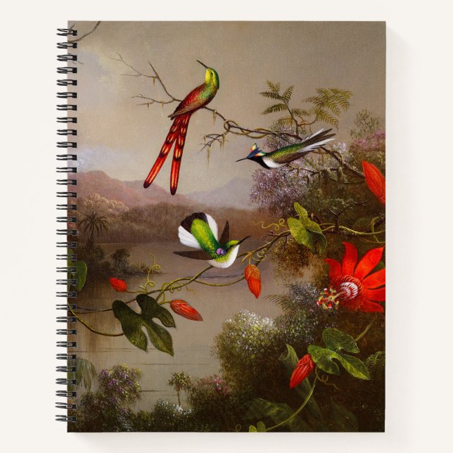 Tropical Landscape with Ten Hummingbirds Heade Notebook (Front)