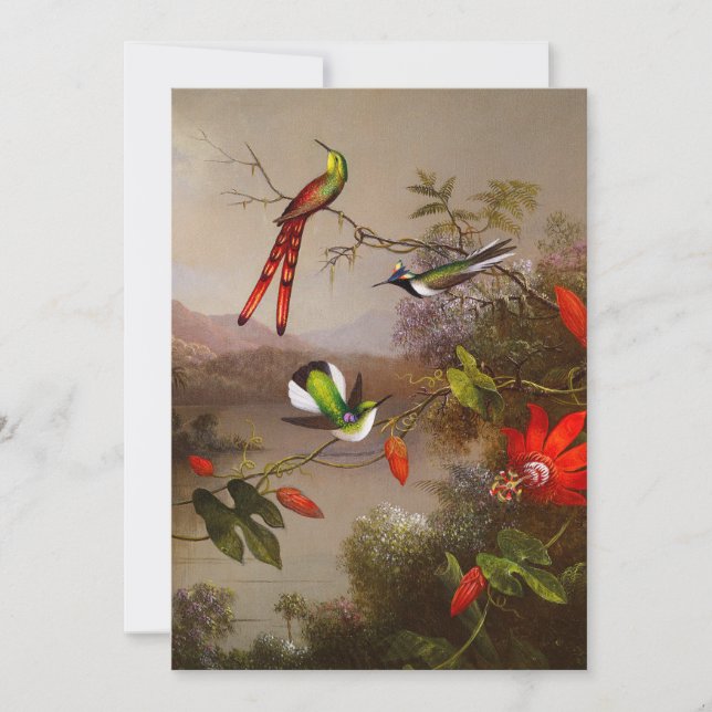 Tropical Landscape with Ten Hummingbirds Heade Save The Date (Front)