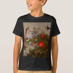 Tropical Landscape with Ten Hummingbirds Heade T-Shirt