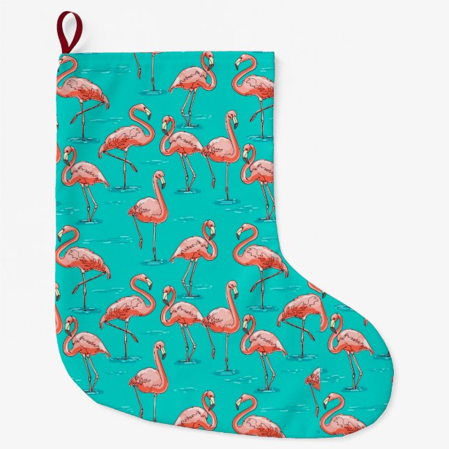 Tropical Large Christmas Stocking (Front)