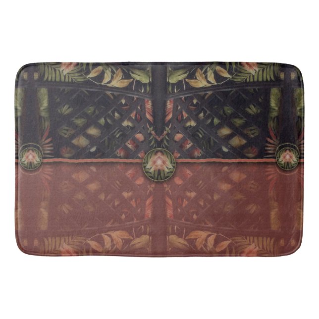 Tropical Latticework Clutch Bath Mat (Front)