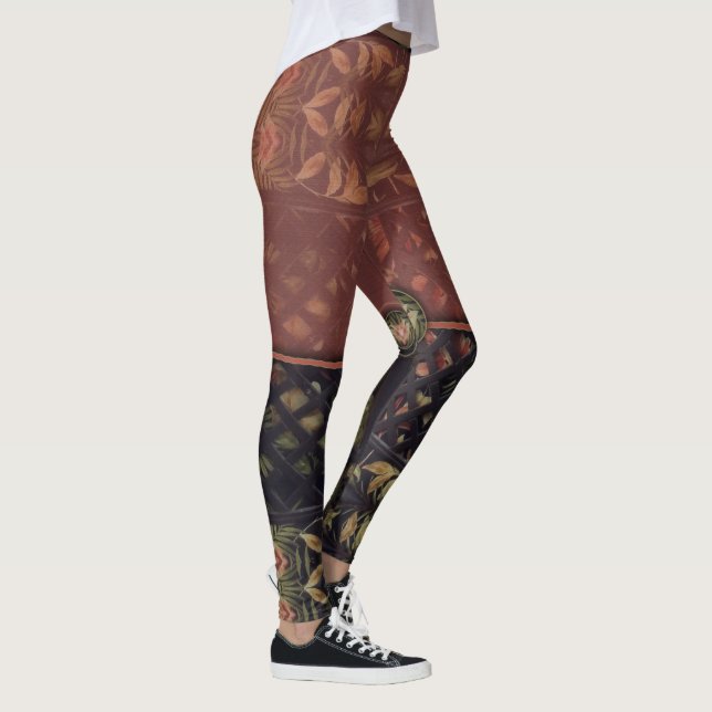 Tropical Latticework Leggings (Right)
