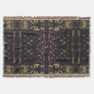 Tropical Latticework Throw Blanket