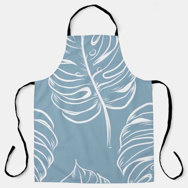 Tropical Leaf Abstract: Seamless Greenery. Apron (Front)