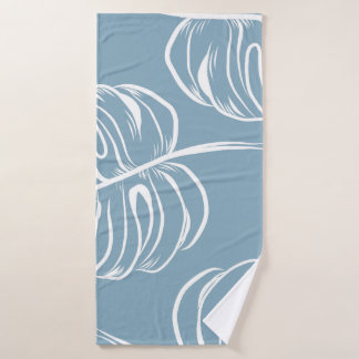 Tropical Leaf Abstract: Seamless Greenery. Bath Towel