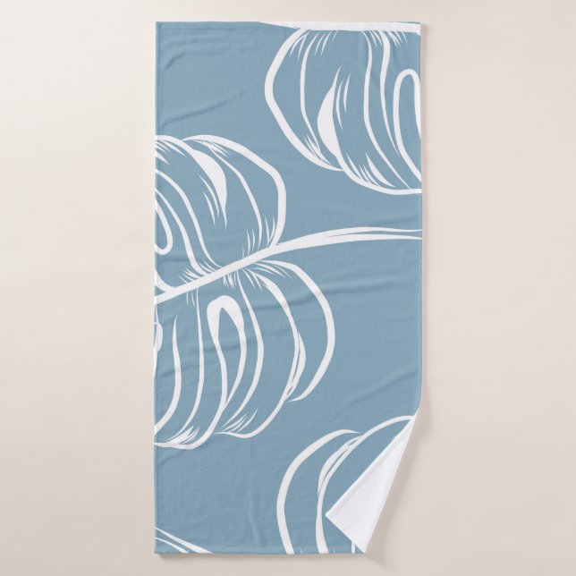 Tropical Leaf Abstract: Seamless Greenery. Bath Towel (Bath Towel)