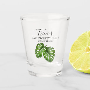 Tropical Leaf Bachelorette Party Shot Glass