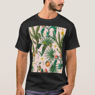 Tropical leaf, flower, fruit pattern. T-Shirt