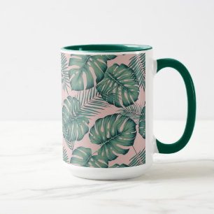 Tropical Leaf Pattern Mug