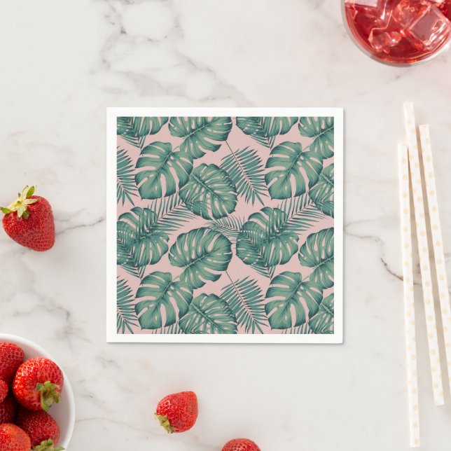 Tropical Leaf Pattern Napkin (Insitu)