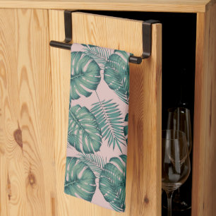 Tropical Leaf Pattern Tea Towel