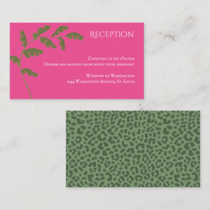 Tropical Leaf Safari Reception Enclosure Card