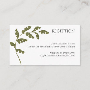 Tropical Leaf Safari Reception Enclosure Card