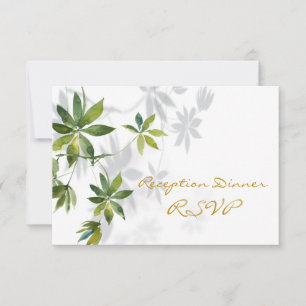 Tropical Leaf Shadow Reception Dinner RSVP Card