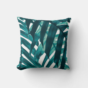 tropical leaf,stripe of exotic foliage in rain for cushion