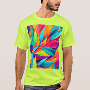 Tropical Leaf Tapestry Painting T-Shirt