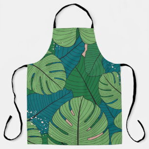 Tropical Leaf Tapestry: Vintage Verdure Apron
