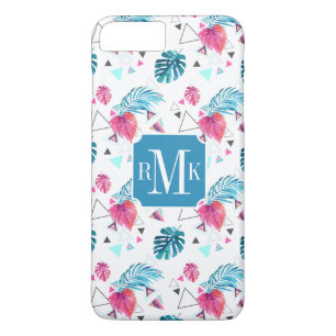 Tropical Leaf Triangle Pattern iPhone 8 Plus/7 Plus Case