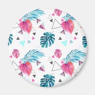 Tropical Leaf Triangle Pattern Magnet