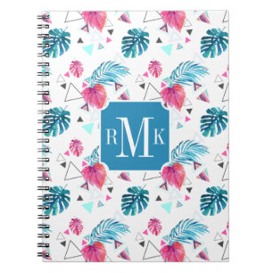 Tropical Leaf Triangle Pattern Notebook