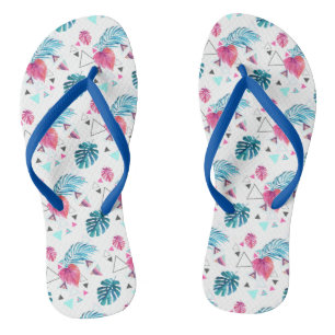 Tropical Leaf Triangle Pattern Thongs