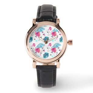 Tropical Leaf Triangle Pattern Watch