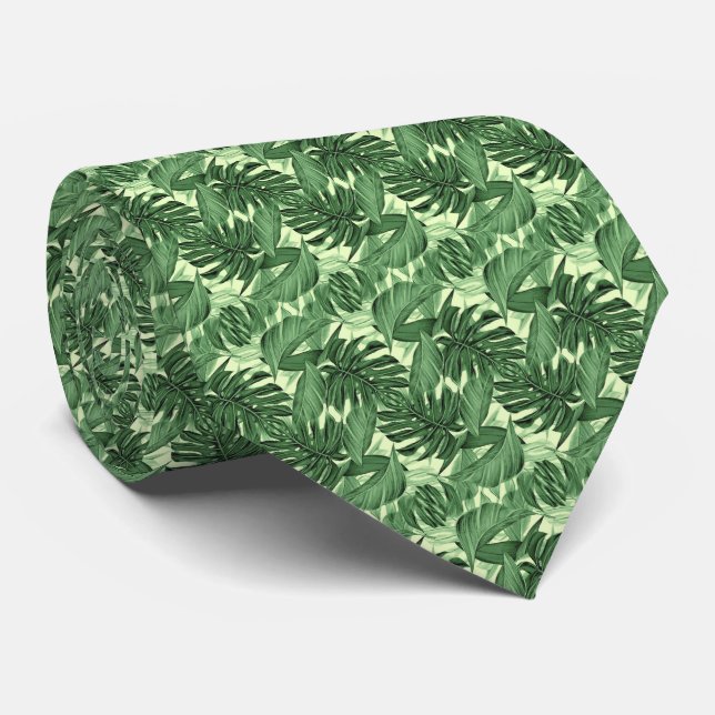 Tropical Leaf Twist Tie (Rolled)