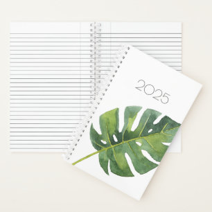 Tropical Leaf YEAR Nature Greenery Coastal Notebook