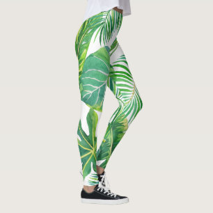 Tropical Leafs Hawaii Modern Summer Beach Modern Leggings