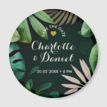 Tropical Leave Pattern | Wedding | Save The Date Magnet<br><div class="desc">Get your guests excited for your big day with our beautiful Save the Date Magnet in a tropical leaves pattern in green. Add your own personalized text on top to make it truly one-of-a-kind and impress your guests with a beautiful reminder of your special day. This is another 100% original...</div>