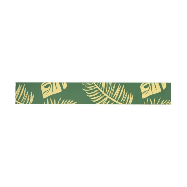 Tropical leaves 19 wrap around label (Individual)