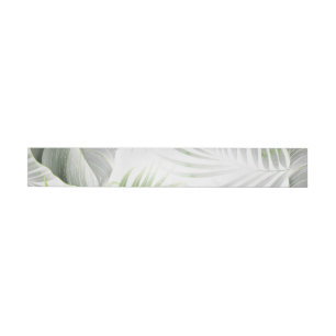Tropical leaves 1 wrap around label