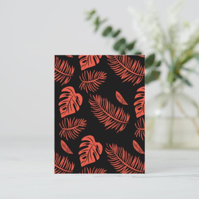 Tropical leaves 21 postcard (Standing Front)