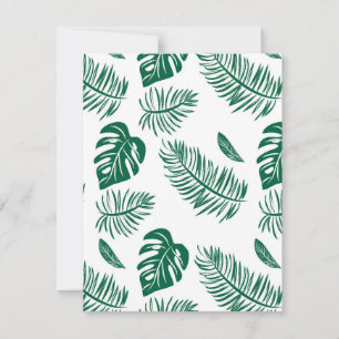 Tropical leaves 22 card