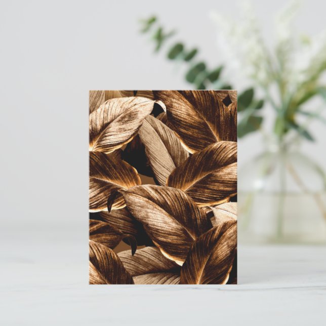 Tropical leaves 6 postcard (Standing Front)