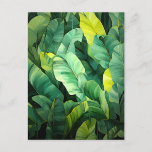 Tropical Leaves Abstract Botanical Jungle Nature Announcement Postcard