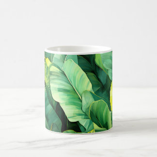 Tropical Leaves Abstract Botanical Jungle Nature Coffee Mug