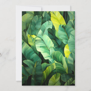 Tropical Leaves Abstract Botanical Jungle Nature Holiday Card