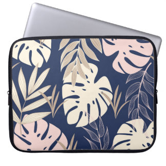 Tropical Leaves: Abstract Jungle Print Laptop Sleeve