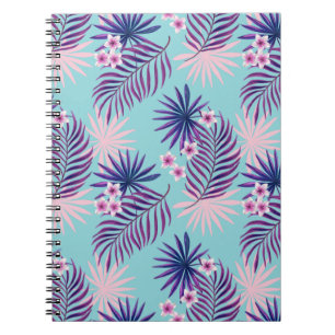 Tropical leaves and flowers 2 notebook