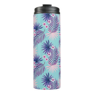 Tropical leaves and flowers 2 thermal tumbler