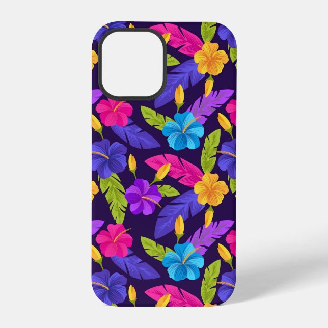 Tropical Leaves and Flowers Pattern-23857 iPhone Case (Back)