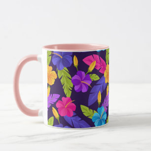 Tropical Leaves and Flowers Pattern-23857 Mug